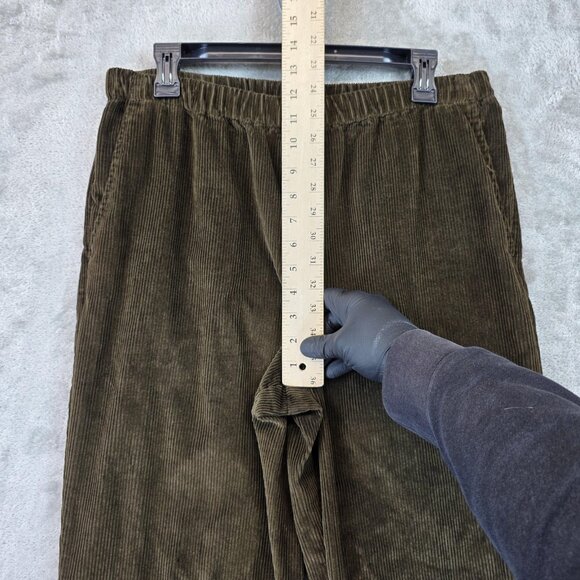 Orvis Corduroy Pants Womens Medium Brown Elastic Waist Straight Leg Casual MP - Picture 3 of 11
